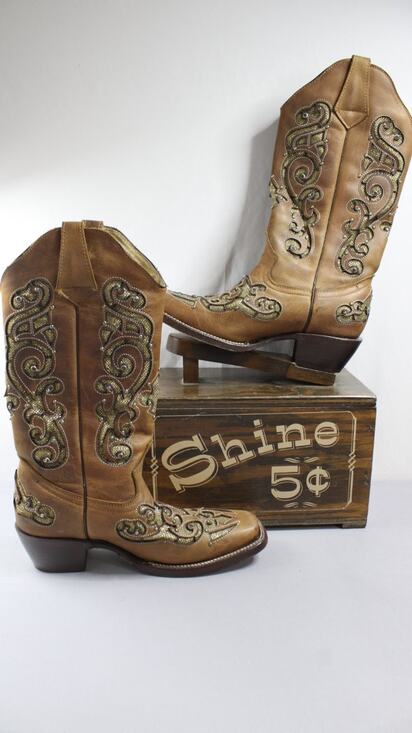 Sergal Shoes - Sergal Womens Size 6 Brown Cowboy Boots leather cuban western heel outsoles